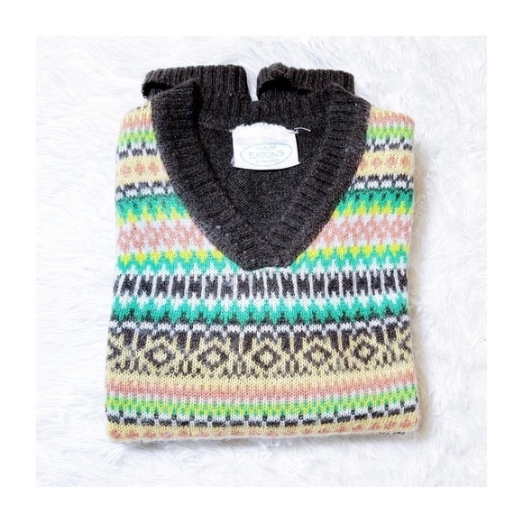 Eaton's France Fair Isle Sweater SZM - Picture 1 of 7